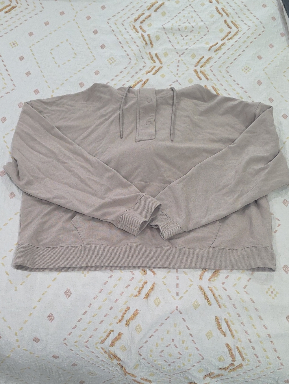 Roots Nude Button Hoodie